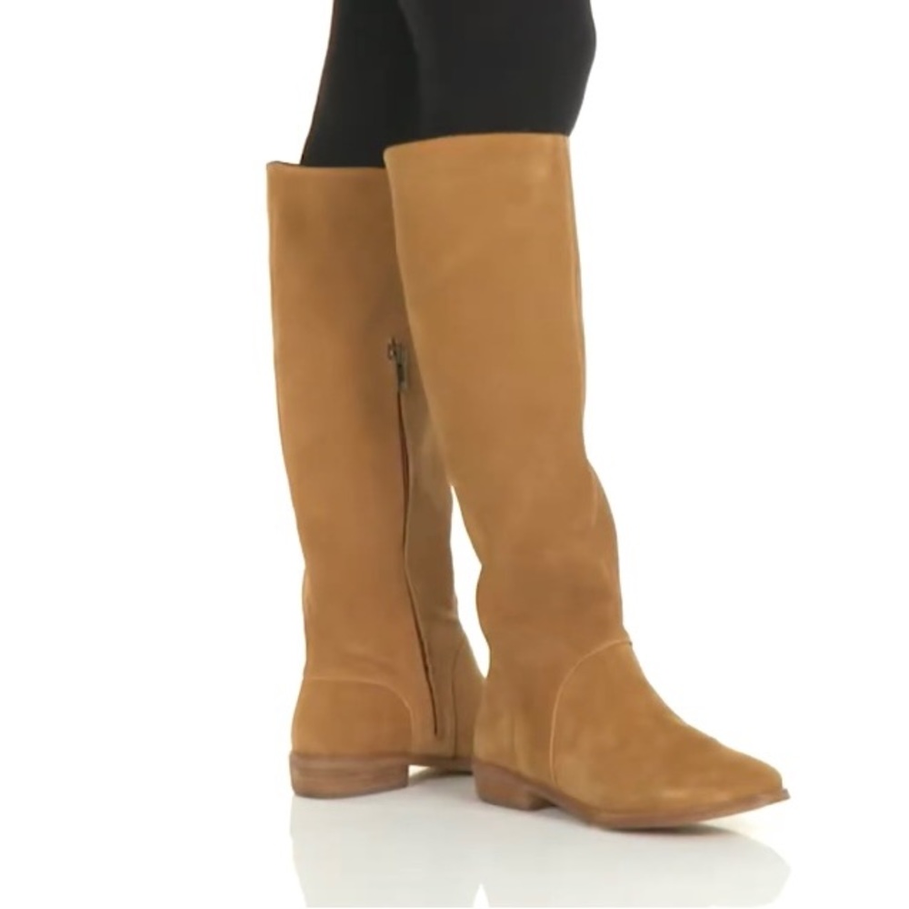 DALEY TALL BOOT IN CHESTNUT SUEDE NWOB